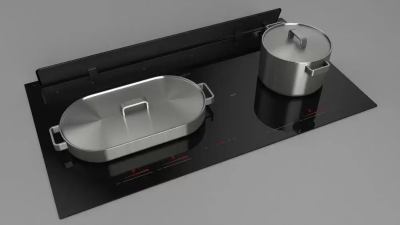 Индукционная варочная панель с вытяжкой Fulgor Milano FCLHD 9041 HID TS BK 2